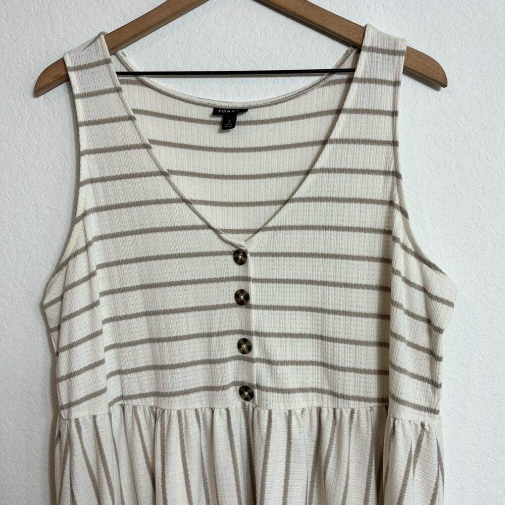 TORRID V-NECK BUTTON DETAIL STRIPED PLUS SIZE WOMEN BLOUSE SIZE 3X - Picture 6 of 7